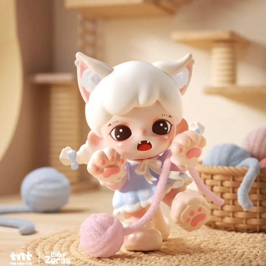 

Подлинная серия Baby Ziyada Meow Eat Face, слепая коробка, милые мини-куклы, коллекция фигурок, украшение для рабочего стола, модный тренд, подарок