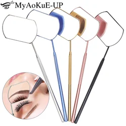 1pcs Stainless Steel Eyelash Checking Mirror Lash Lifting Tech Tool Portable Hand Makeup Mirror Eyelashes Extension Supplies