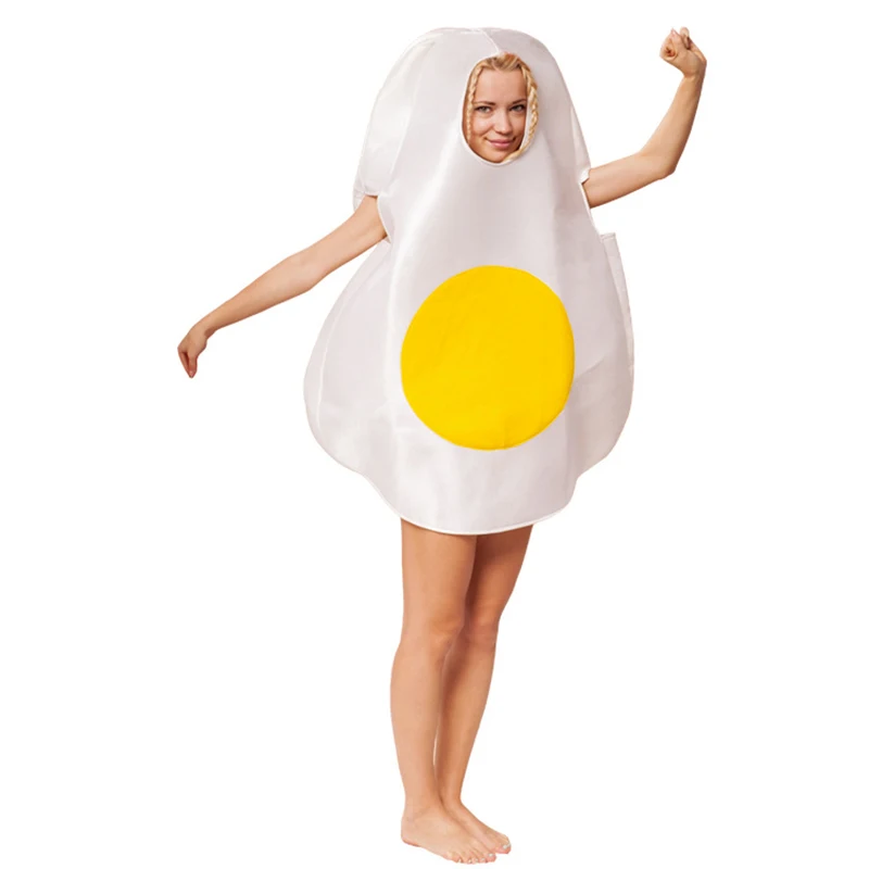 Food Theme Cosplay Women Fried Egg Carnaval Holloween Dress Up Men Eggs Costume New Arrival 2026