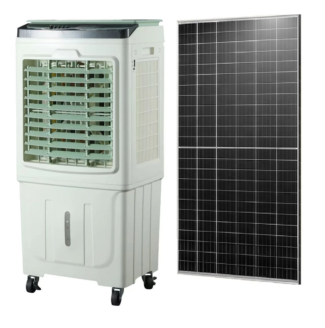 Aria condizionata Acqua solare Condizionatore d'aria Ventilatore 40L Condizionatore d'aria Finestra Ventilatore CA con batteria solare LifePo4