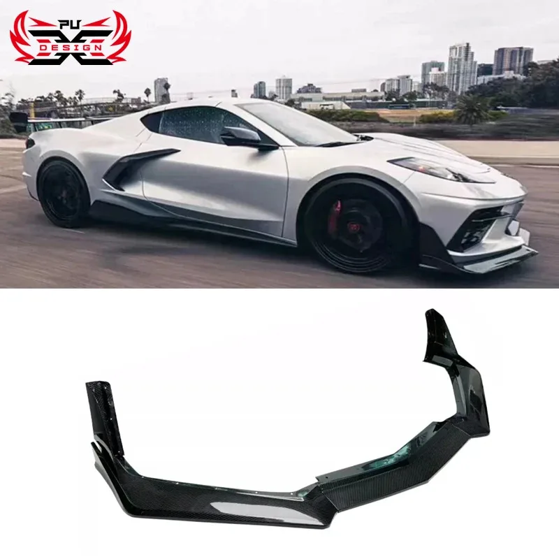 

ZR1 ZTK Style Carbon Fiber C8 Front Bumper Front Lip Sp for C8 Body Kits