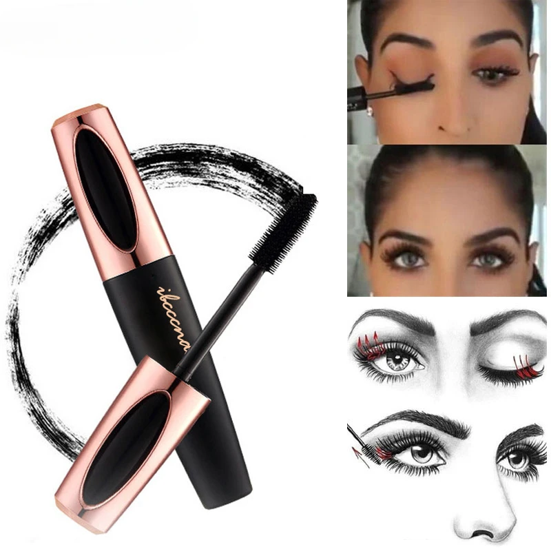 Mascara 4D en silicone pour cils longs et bouclés, eyeliner longue durée, outil de maquillage, 1 pièce