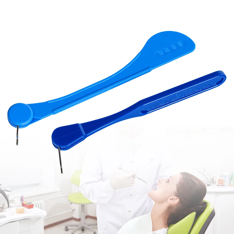 

1pc Oral medical equipment, orthodontic arch expander key, dark blue, light blue plastic dental expansion tool