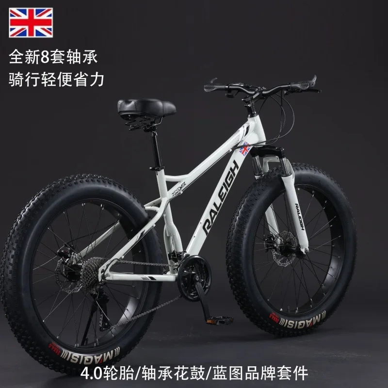

Beach Snow Off-Road Road Bike: Shock Absorption, Disc Brakes, Gear Shifting, Wide Tires, Manufacturer for Students/Adults.