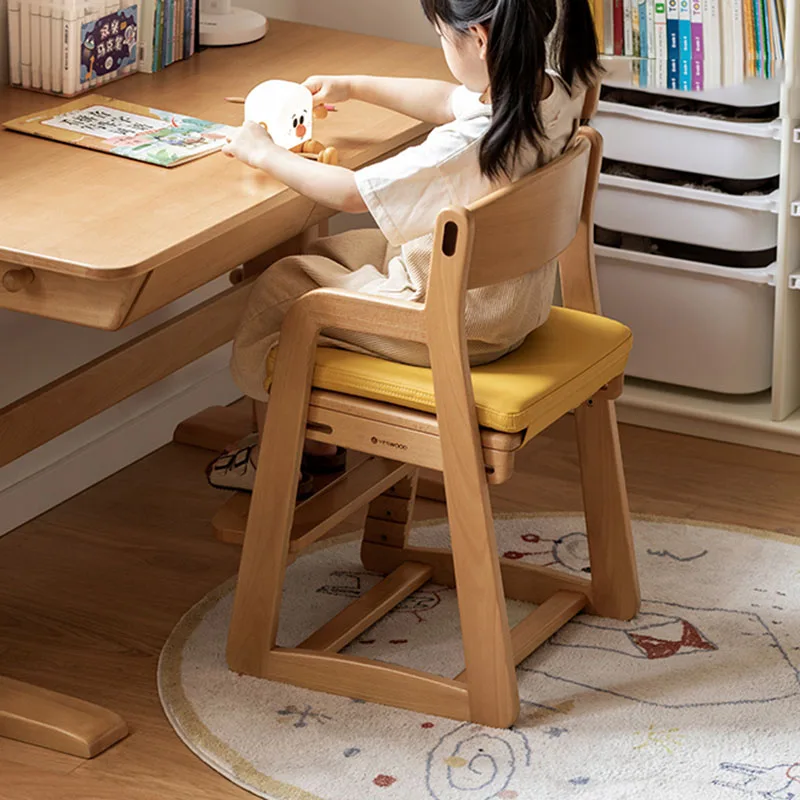 

Children's Stool Study Chair Child Room Furniture Wooden Chairs Designer Design Kids Wood Sillas De Plastico Growing Girl