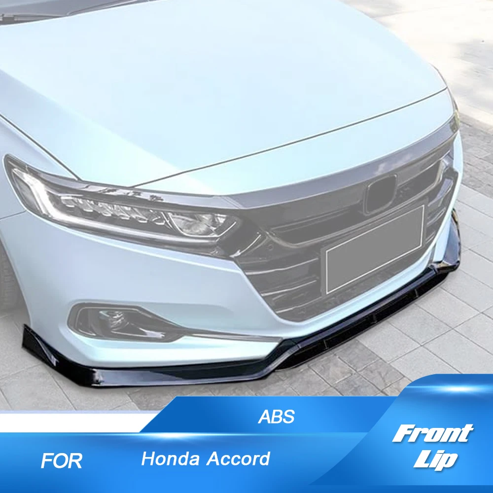 

Передний бампер губа для Honda Accord 2022UP 10.5th Gen седан защита переднего бампера спойлер из АБС блеск черный подбородок губа