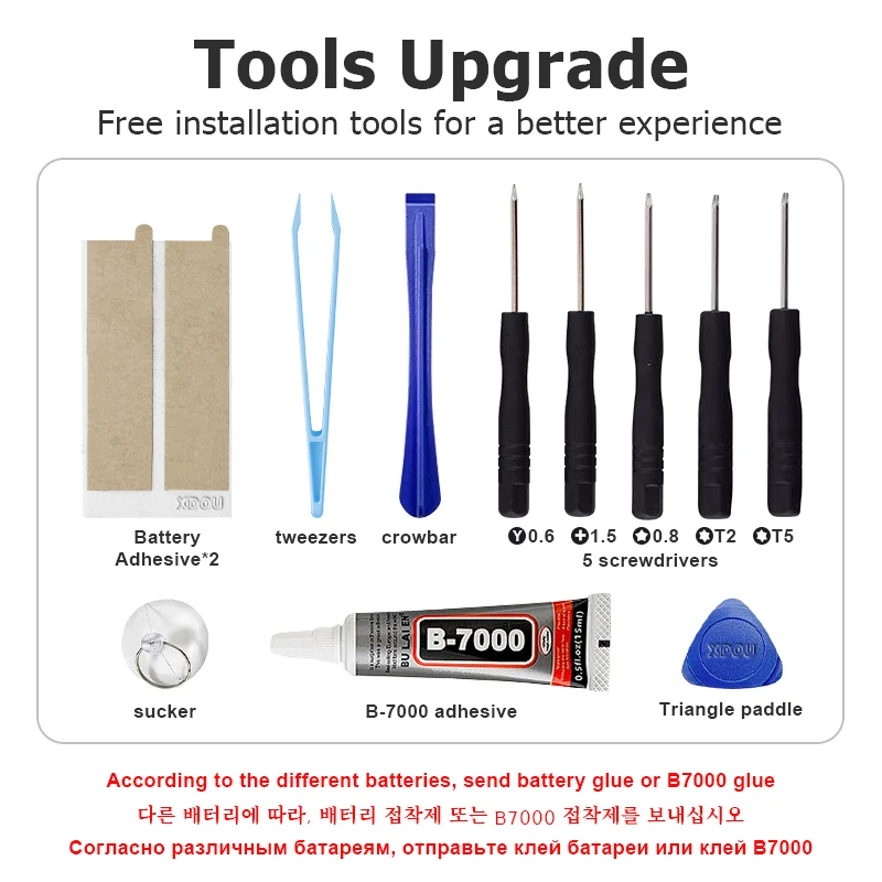 XDOU Nueva batería de repuesto SP301618AE LSSP441522AE P121112 SP551923AE para Pebble Time Round Steel 2 SE E-Paper Watch + Kit de herramientas 6