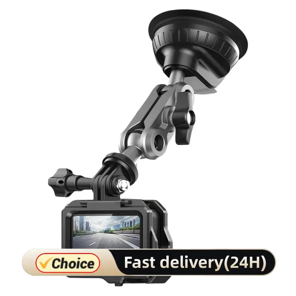 

Car Suction Cup Phone Action Camera Holder 1/4 Inch Action Camera Dash Cam Phone Car Mount for Gopro Insta360 DSLR Action Camera
