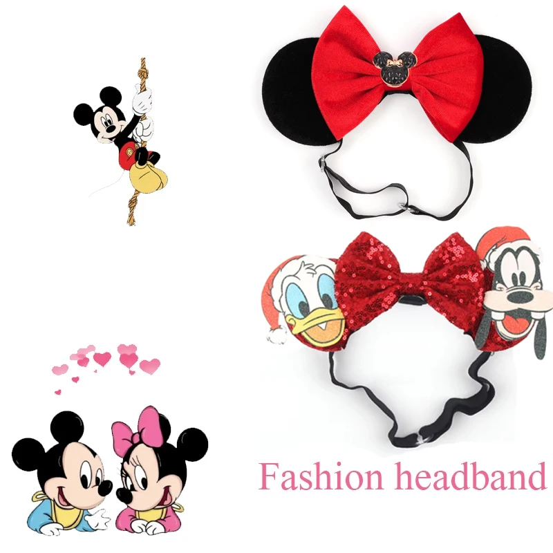 Disney Mickey Mouse Ohr verstellbare Stirnbänder Nylon elastisches Haarband Kinder Haarschmuck Party Pixar 95 Haarbänder Mater Kopfbedeckung
