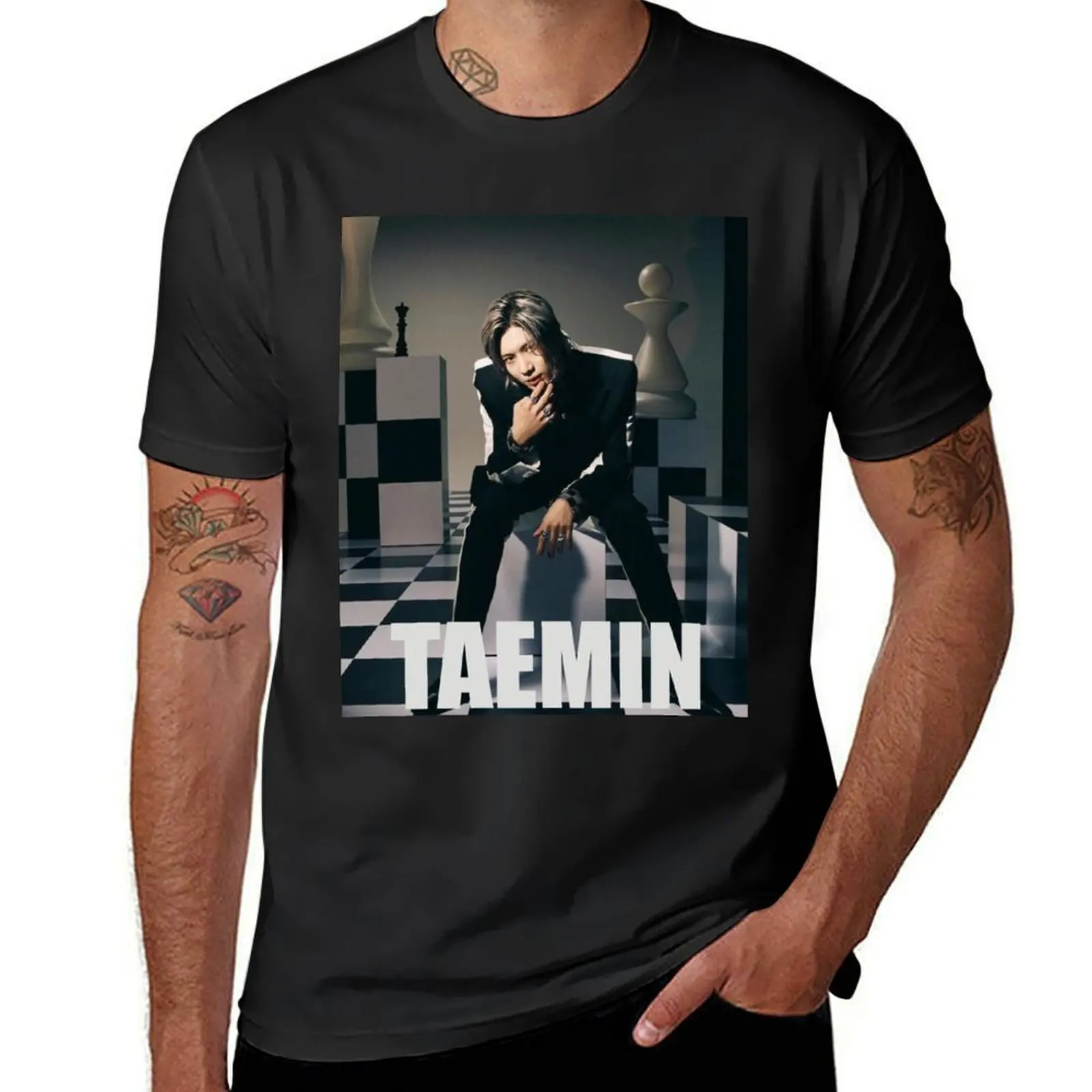 TAEMIN ADVICE T-Shirt anime clothes boys whites summer top mens cotton t shirts