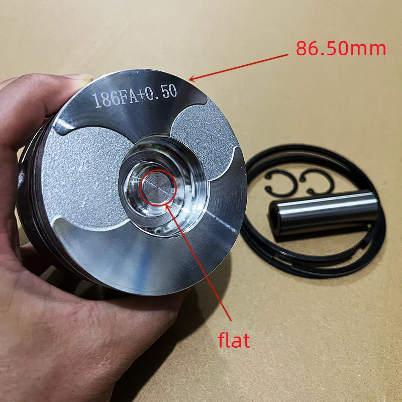 186F 186FA Piston ring pin snap ring kit For 186F+0.25 / 186F+0.50 186FA+0.25 186FA+0.5 Chinese diesel engine Micro Tiller Parts