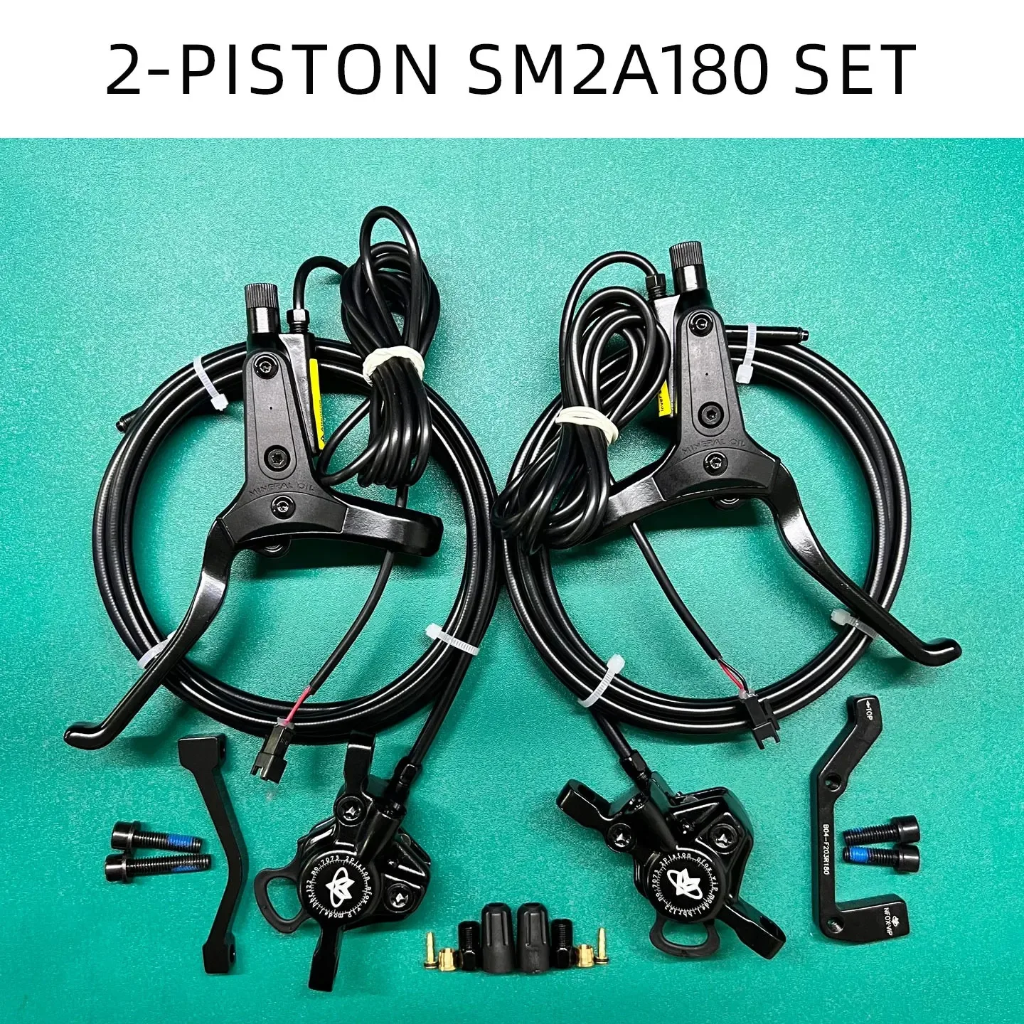 NFOX mountainbike hydraulische schijfremset SM2A vierzuigerremklauw elektrische scooter 2-pins 3-pins power-off hendel accessoires
