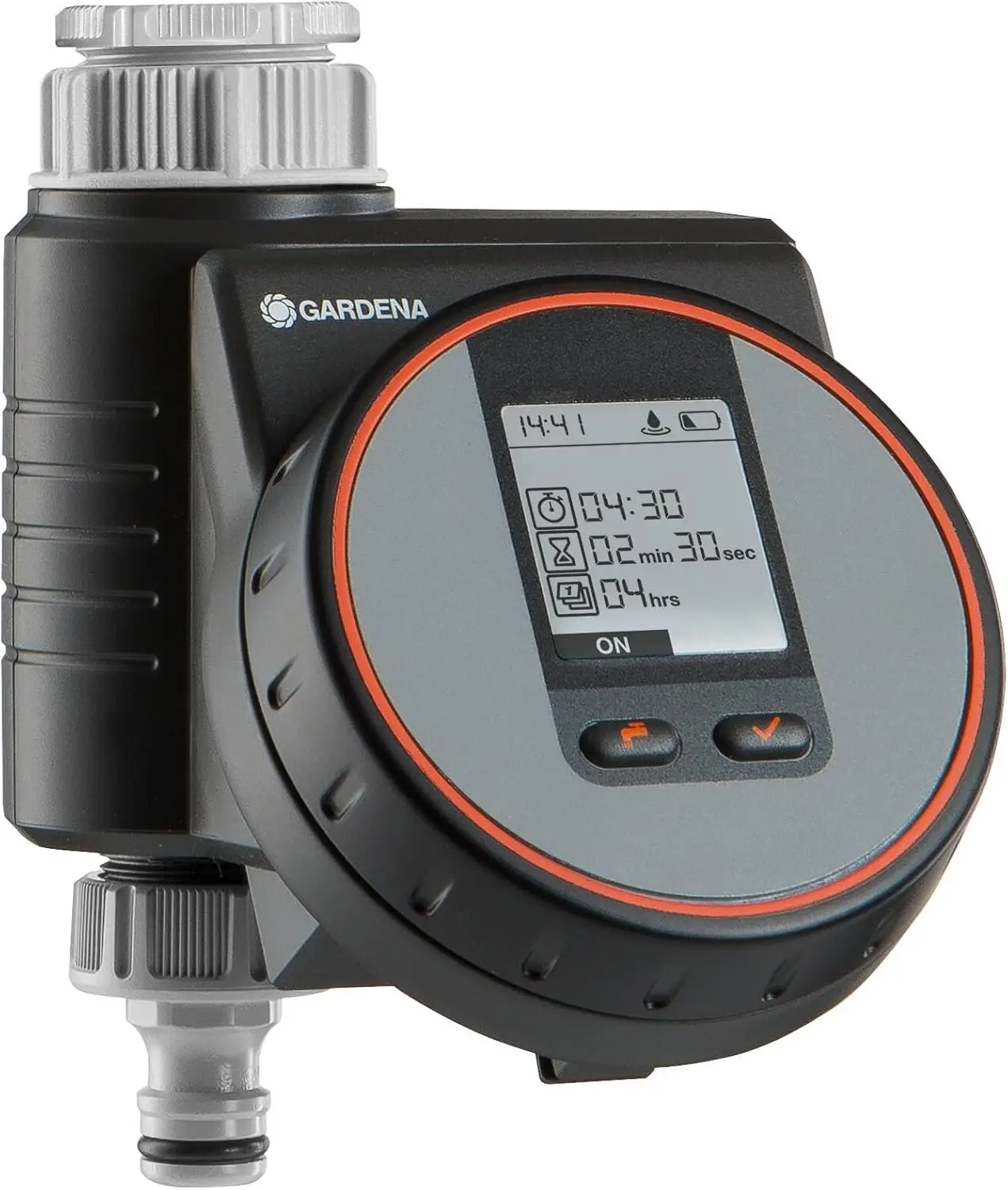 

Гибкий садовый шланг с соединителем и таймером для удобного полива на открытом воздухе