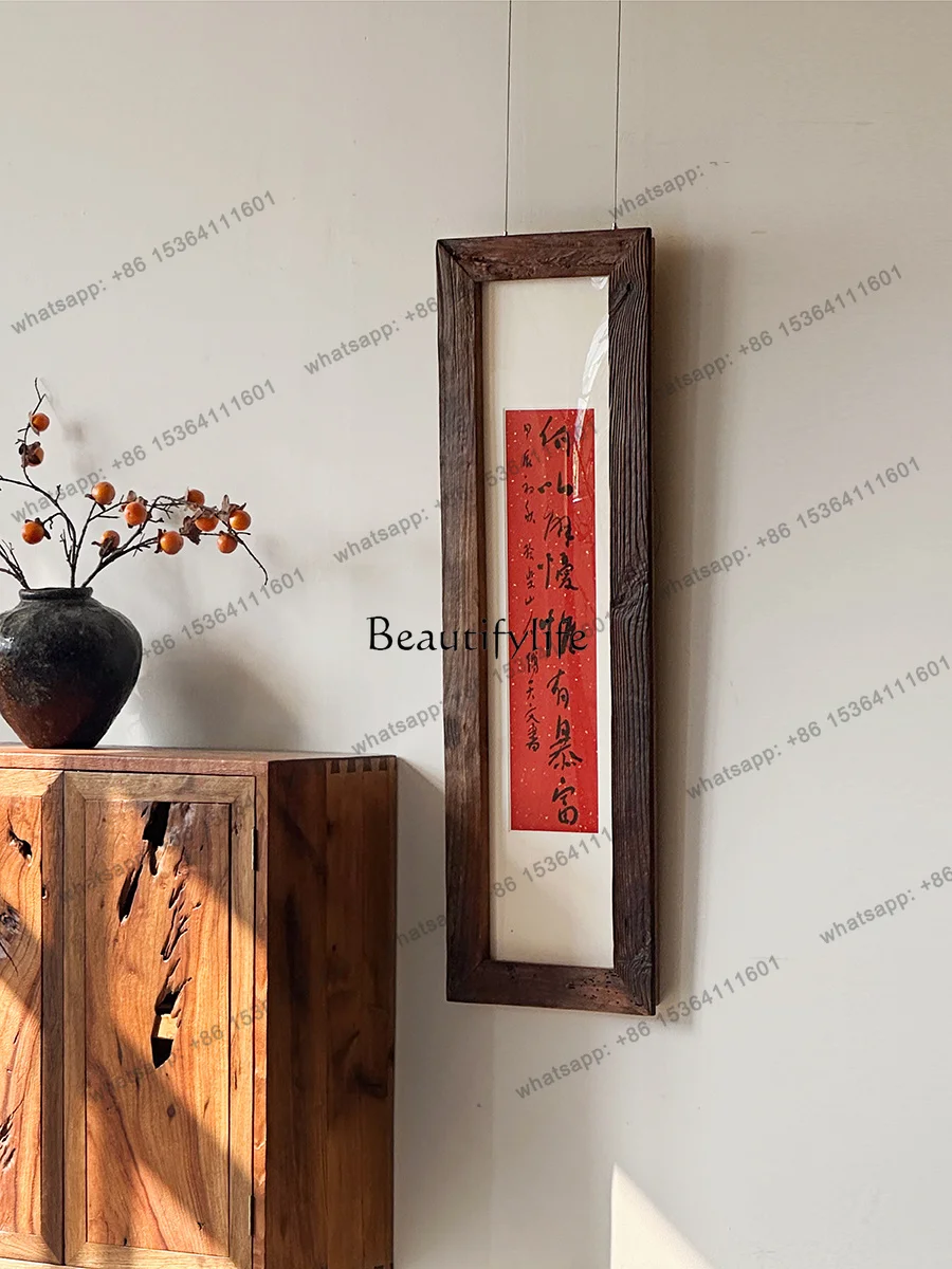 Best Sellers Wall Decoration Wabi-Sabi Style Hanging Painting Solid Wood Frame Ornament