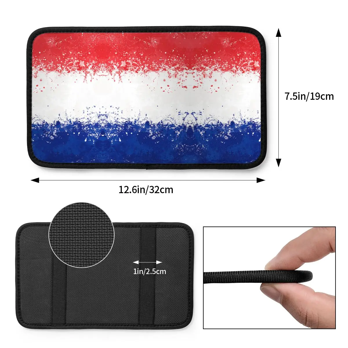 France Flag Center Console Cover Pad for Universal Cars Fasionable Auto Styling Interior Accessories Armrest Cover Mat Leather