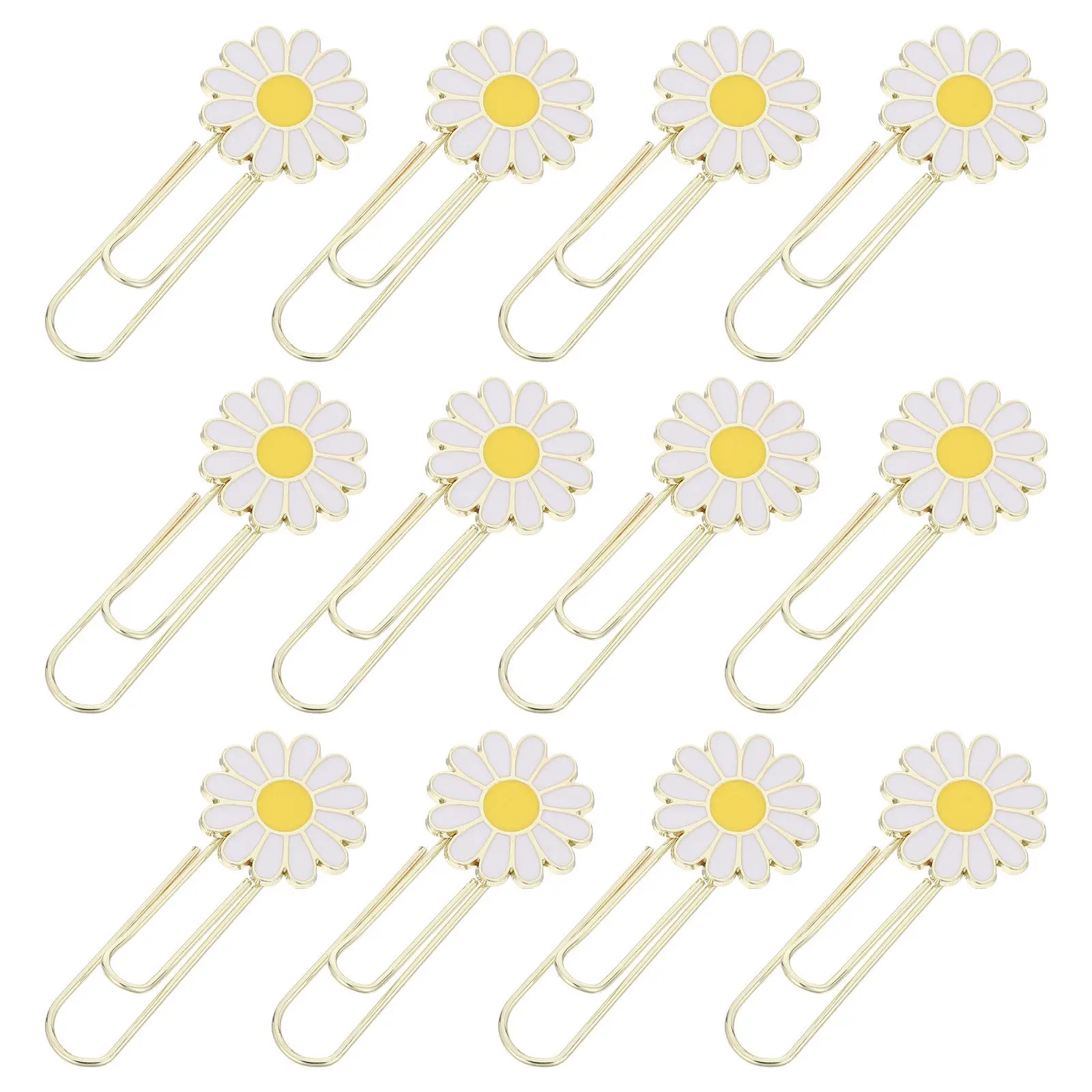 12pcs-daisy-bookmark-paper-clips-cute-small-flower-shaped-metal-paperclips-office-study-journaling-decorative-floral-bookmarks