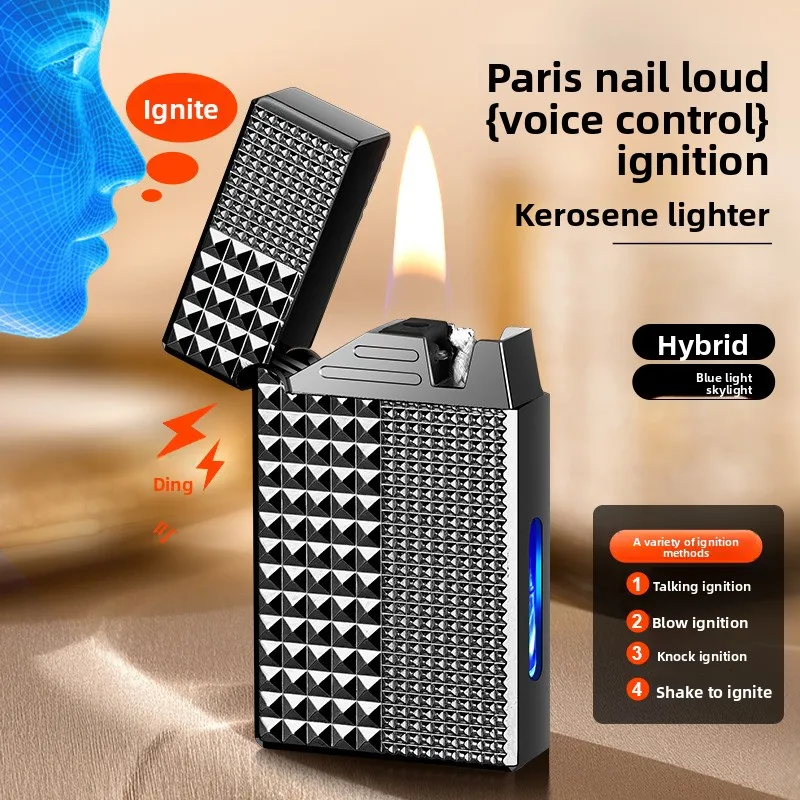 

New Paris Nail Langsheng Lighter Four Induction Voice Control Smart Home All-Metal Lighter