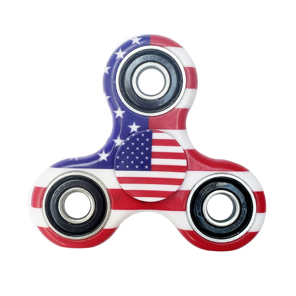 10 قطعة سوبر بأسعار معقولة مطلي ثلاث أوراق جيروسكوب ببصمة الإصبع الكهربائية كتلة حديد معدنية لعبة جيروسكوب الإصبع #1