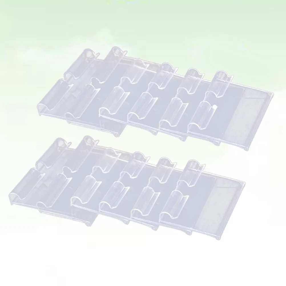 

50pcs Price Tags Transparent Pvc For Supermarket Shop Store Retail Use Clear Plastic Label Holder Clip-On File Folder Tag