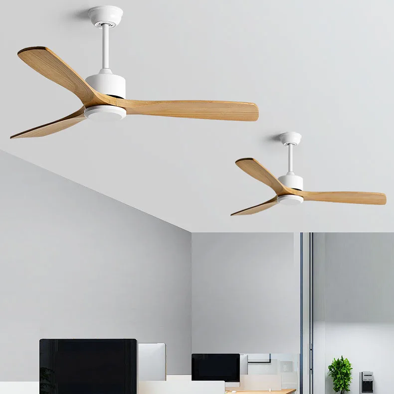 木製シーリングファンランプなし 36 インチ 60 インチ木製 DC