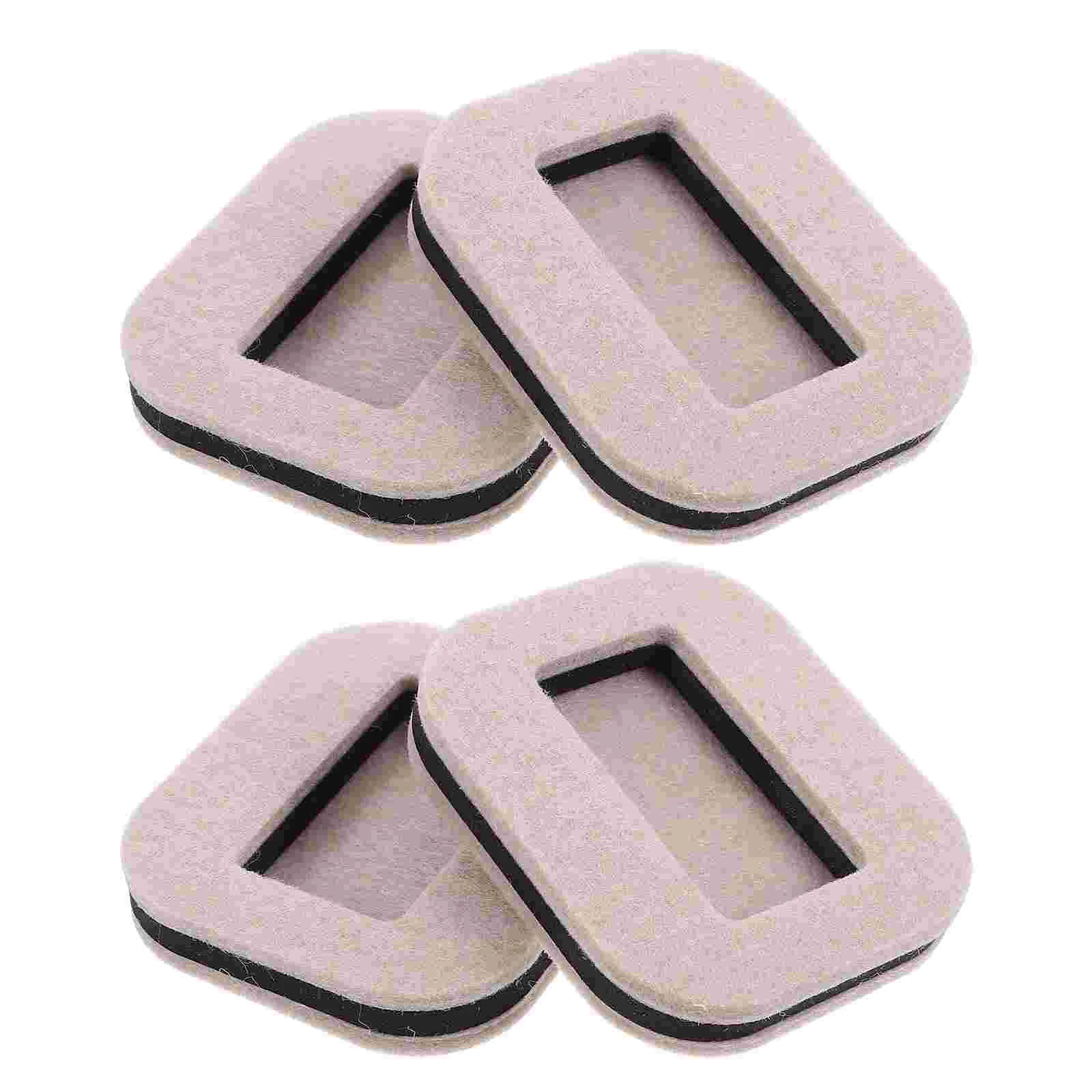 4 Pcs Roller Pad Chair Foot Pads Furniture Feet Floor Protectors Pulley Stoppers for Hardwood Caster Wheels