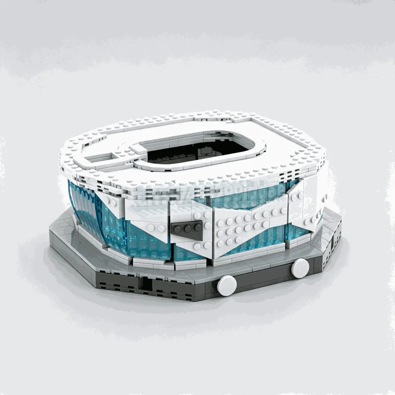 1239PCS Modern Football Stadium Architecture Building Blocks Sports Arena Model DIY Assembly Brick Set Collection Display Gift