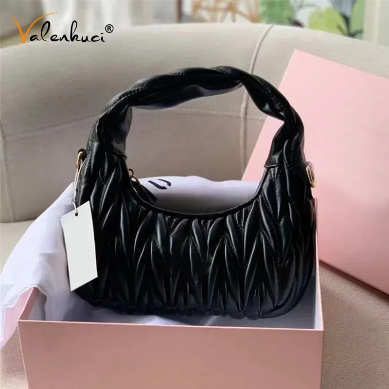 High Quality Samll Casual Retro Tote Bag Female Shoulder Bag Luxury Leather Women Bags Designer Crossbody Bags with Logo No Box