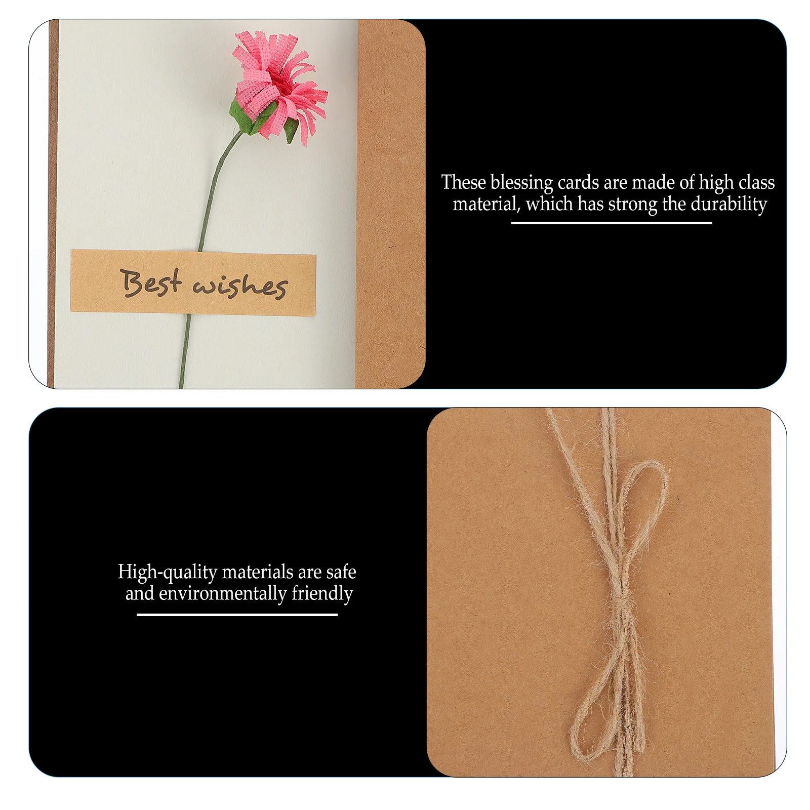 

8 Pcs Dried Flower Greeting Card Mini Thanks Colorful You Cards Occasion Decorative Decorate