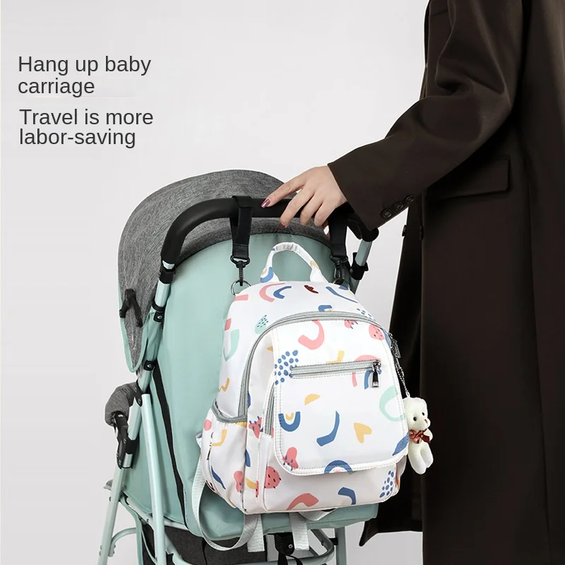 Mochila multi-funcional para mãe e bebê, saco de fraldas conveniente e grande capacidade para mãe e bebê, moda