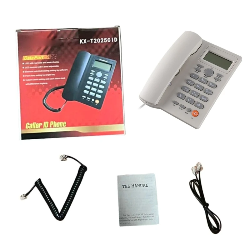 Landline Phone KX-T2025 Caller Display Corded Telephone Support for Home Office
