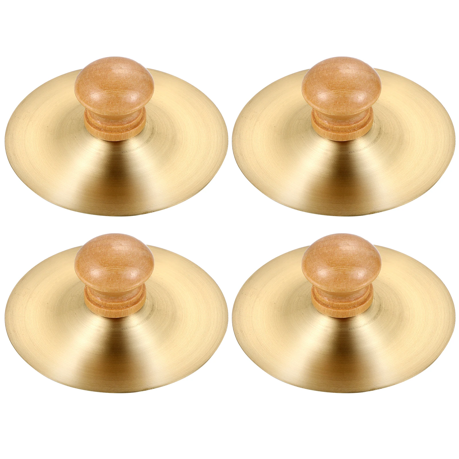 

2 Pairs Copper Finger Cymbals Kids Percussion Instrument Toys Children Hand Music Symbols Small Handles Preschool Toddler Belly