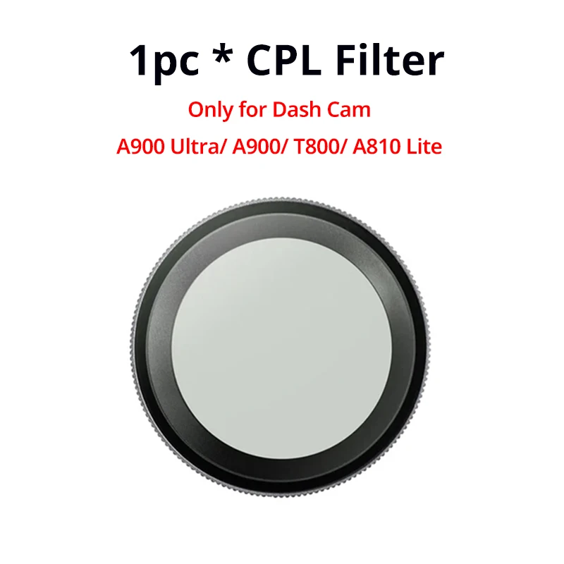 Origineel 70mai CPL-filter voor 70mai A900/ T800/ X800/ A810 Lite/ A810S/ A810 Circulair polariserende lensfilters Lensdop