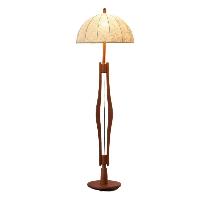 

Decorative floor lamp medieval solid wood ambient light Japanese wabi-sabi creative art