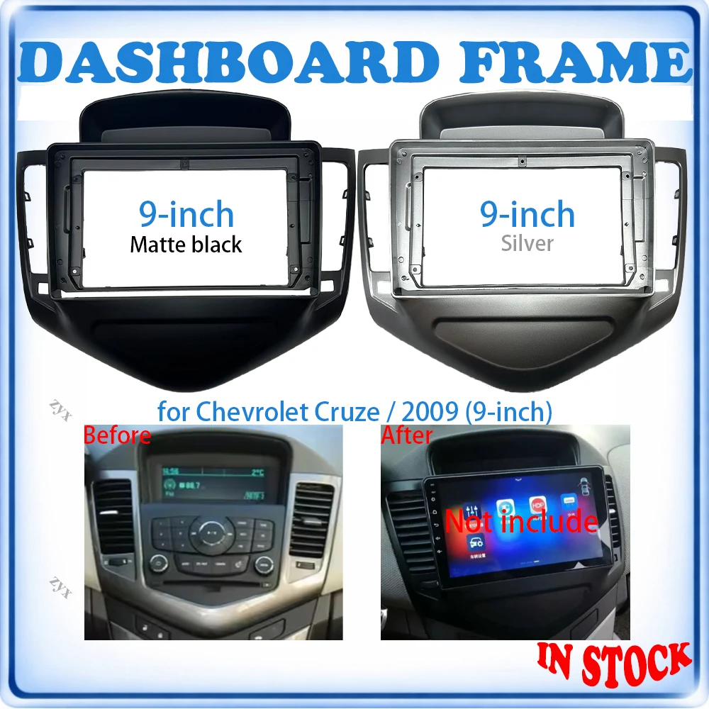 Car Radio Fascia Frame For Chevrolet Cruze 2009-2014 9 inch With Canbus Decoder & Wiring Harness Car Accessories Plug & Play