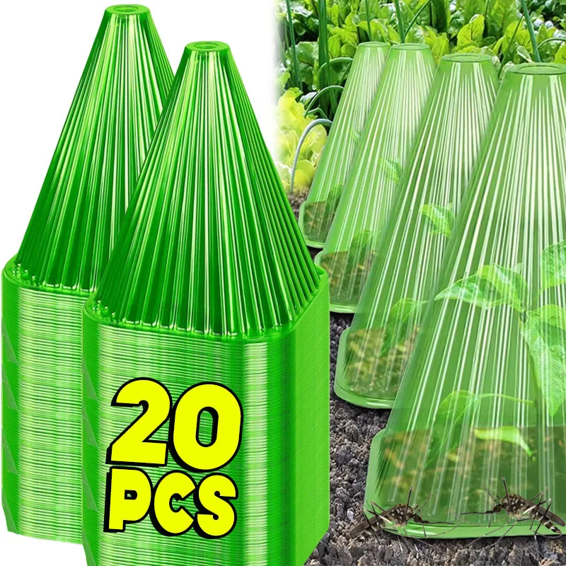 

Plant Cloches Cover Reusable Snail Collar Vegetables Growth Box From Insects Bird Plant Protection Plastic Covers Garden Tools