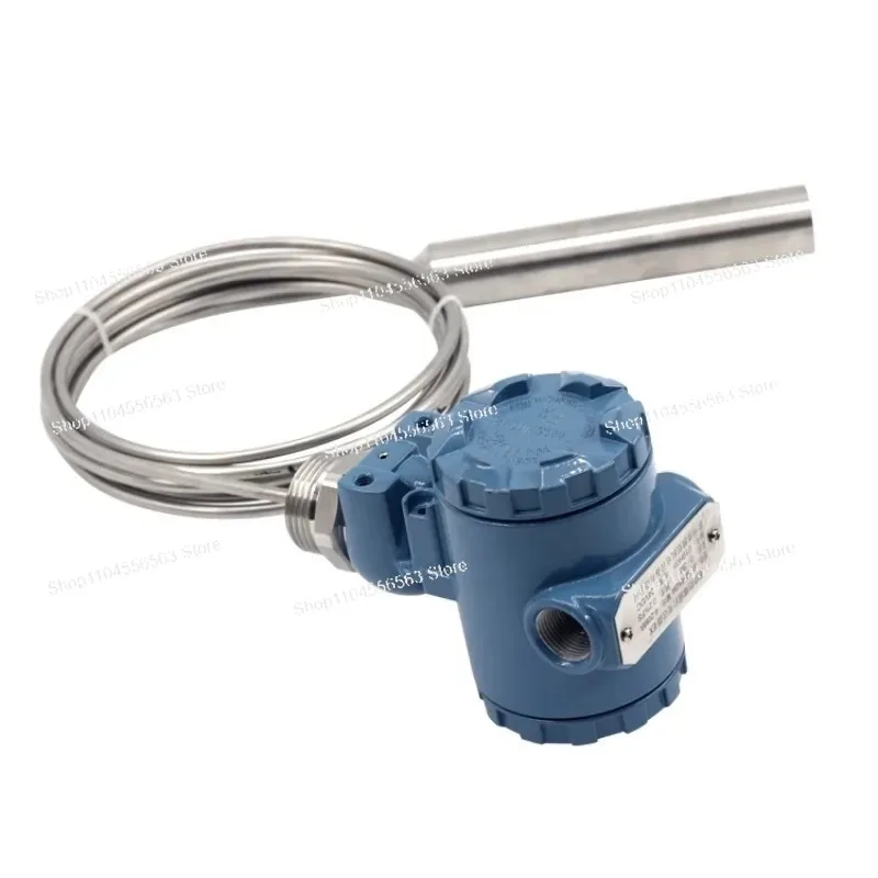 Armored High-Temp Input Liquid Level Transmitter: Water Gauge, Stainless Steel Sensor, 4-20mA for Hot Water/Diesel