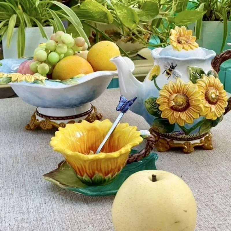 tetera-de-ceramica-con-diseno-de-girasol-en-3d-taza-de-cafe-plato-alto-para-frutas-plato-para-postres-y-aperitivos-decoracion-para-el-hogar-regalo-de-boda