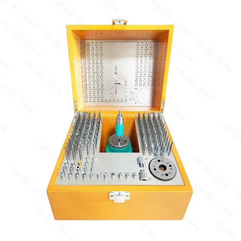 130PCS High-Quality Watch Maintenance Tool Set, Including Punches, Punching Table, Swing Wheel and Shaft Disassembly Tools