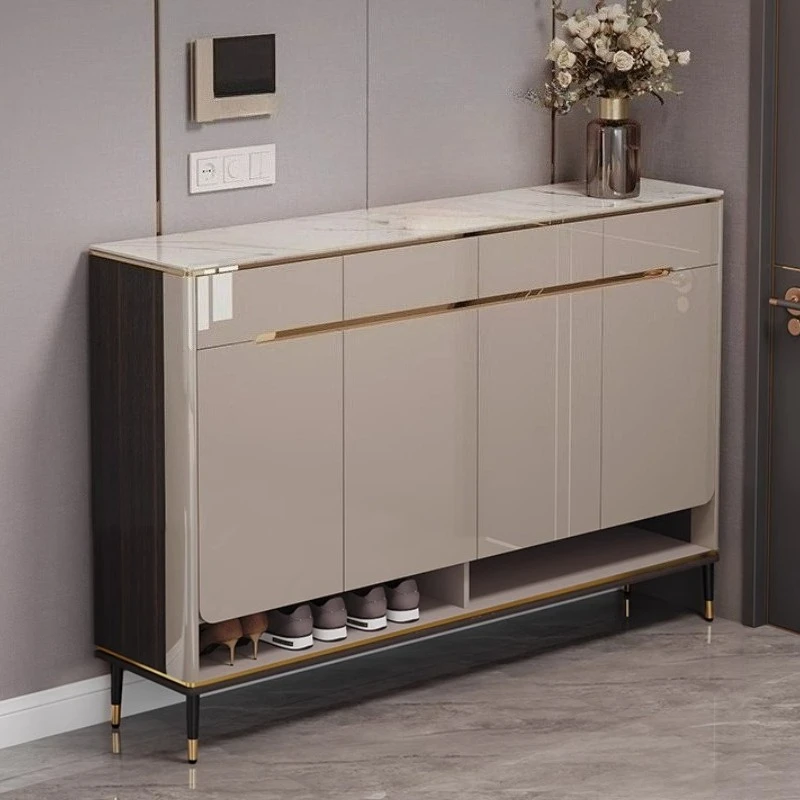 

Light Luxury Rock Plate Large Capacity Storage Cabinet Shoerack Shoe Rack Shoe Organizer Living Room Cabinets Shoes Organizers