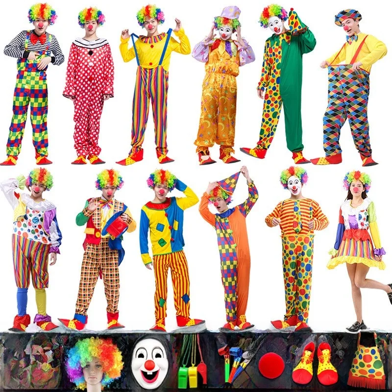

Костюм клоуна для взрослых, костюм волшебной совы на Хэллоуин, мужской и женский костюм для косплея с героями мультфильмов, аниме, полиэфирное волокно 00%