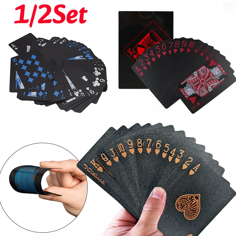 

1/2Set Waterproof Plastic Poker Cards Set Creative Magic Board Game Gathering Toy Parties Family Fun Board Game Poker Cards