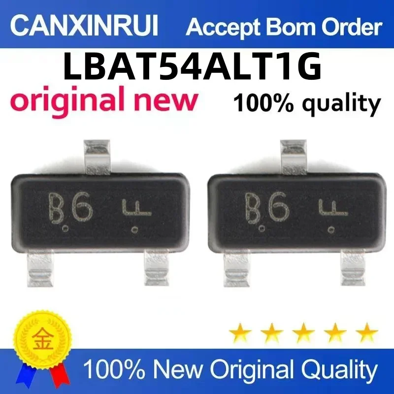 

(5-100 pieces) Brand new original LBAT54ALT1G BAT54A silk screen B6 patch SOT-23 spot chip