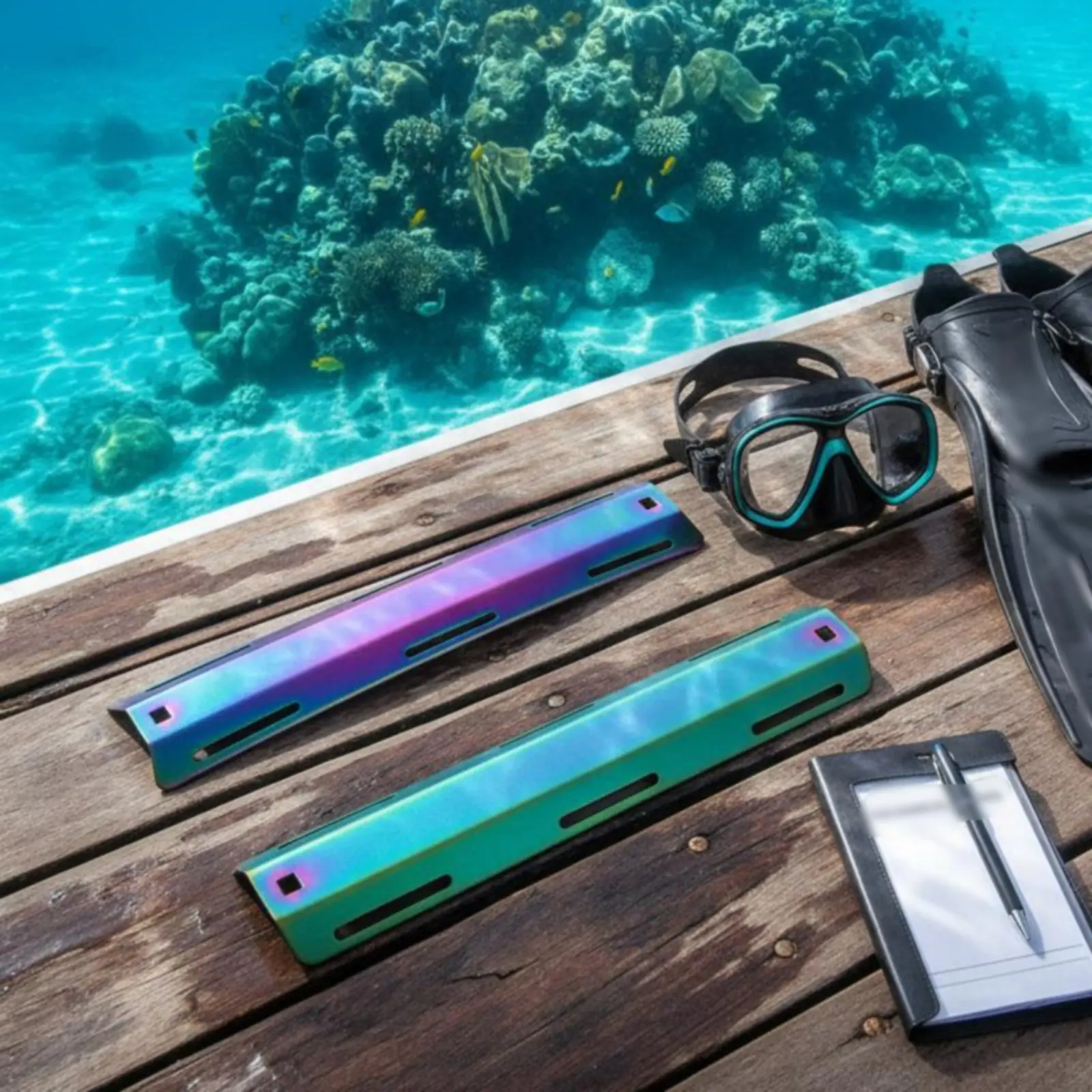 

Metal Diving Backplate Kit Lightweight Single Cylinder Adapter Hardware Set Underwater Harness Hardware Kit Rainbow Finish