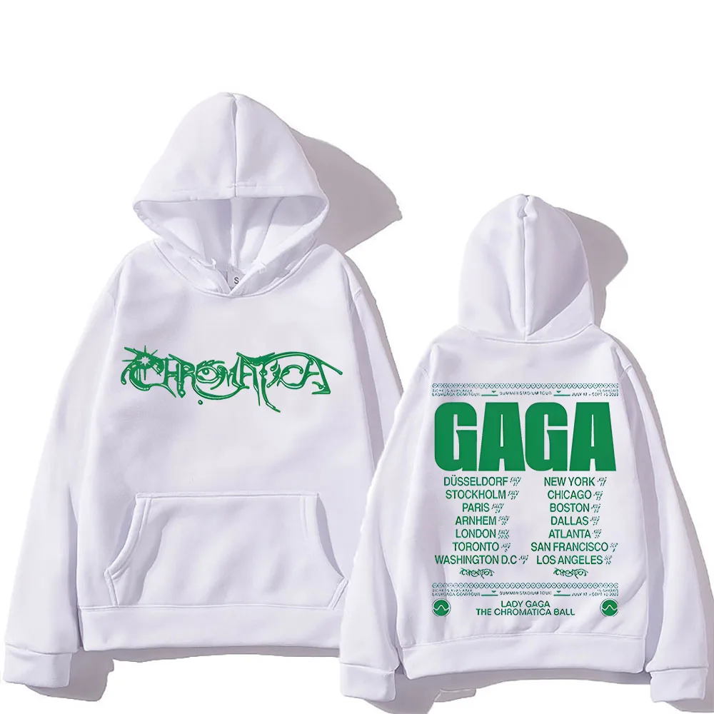 Lady Gaga Hooded Graphic Printing Gothic Comfortable Sweatshirt Funko Pop Hip Hop Fleece Clothing Moletom Retro Grunge Pullovers