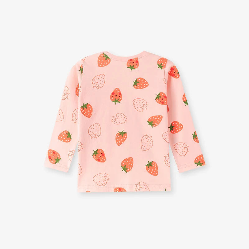 Little maven Kinderkleidung Baby Mädchen Kinderkleidung Herbst 2026 Cartoon Erdbeer Langarm T-Shirt Frühling Baumwoll-Oberteile – Detail 3
