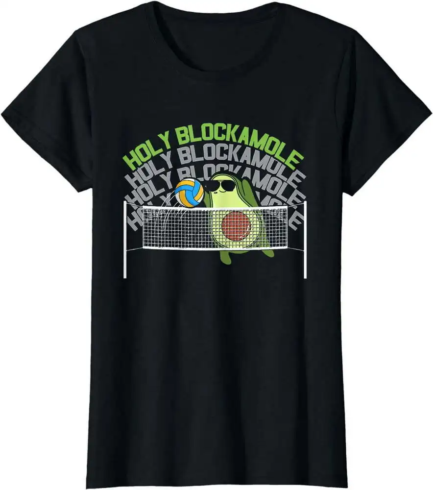 Funny Holy Blockamole | Avocado Volleyball Player T-Shirt  Anime Graphic T-shirts For Men Clothing Women Short Sleeve Tees