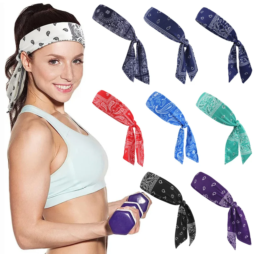 Summer Ice Cooling Scarf Neck Wrap Headband Elastic Sports Sweatband Headband Men Women Sun Protection Scarf Hair Band Bandage