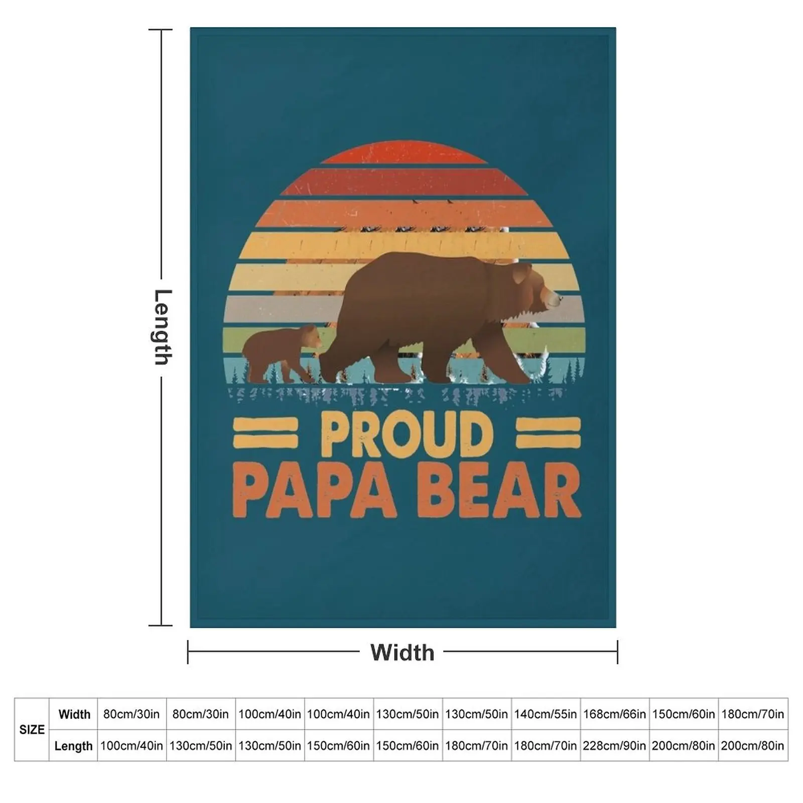 Proud Papa Bear Throw Blanket Fashion Sofas Multi-Purpose for winter for sofa Blankets