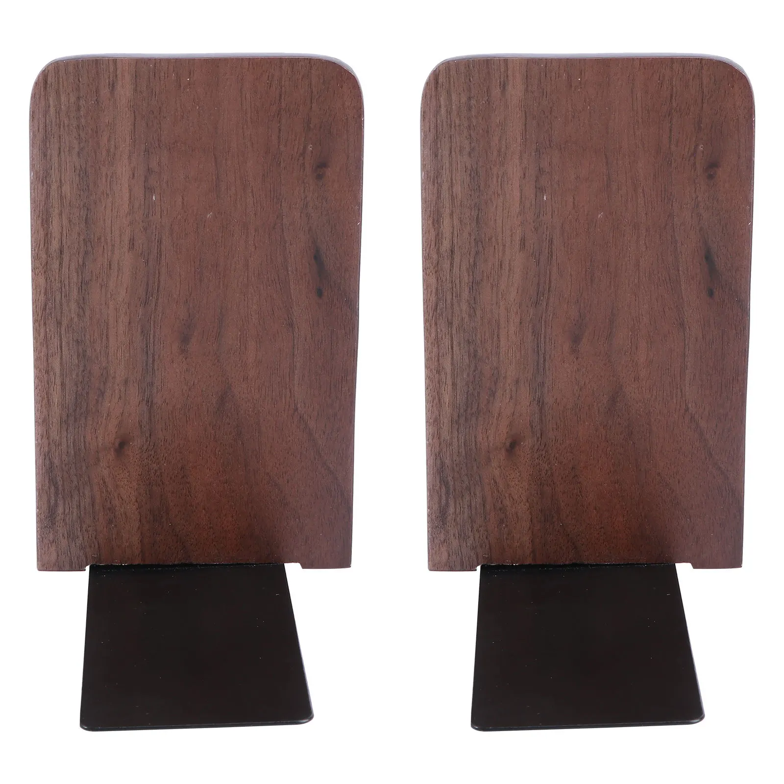 2 قطعة كتاب خشبي يدعم التصميم الحديث غلاف غير قابل للانزلاق لملفات الرفوف Cds سدادات كتب المكتبة المنزلية #6