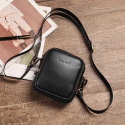 Cobbler Legend-Bolso de cuero genuino para hombre, bandolera negra de viaje, bandolera de hombro de cuero